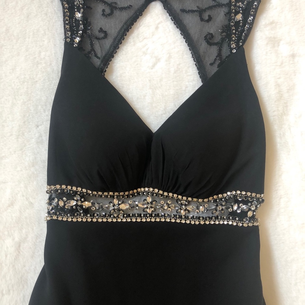 Faviana Couture Black Sequin Gown - Picture 11 of 12